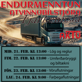 ENDURMENNTUN ATVINNUBLSTJRA - FJARKENNSLA