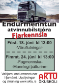 ENDURMENNTUN ATVINNUBLSTJRA - FJARKENNSLA